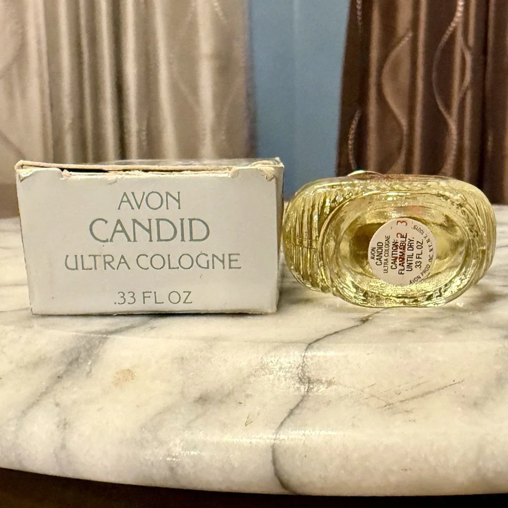 LOTof3 Vtg 70s NEW! Miniature Avon CANDID Ultra Cologne .33oz BOX ~ 1fl oz Total